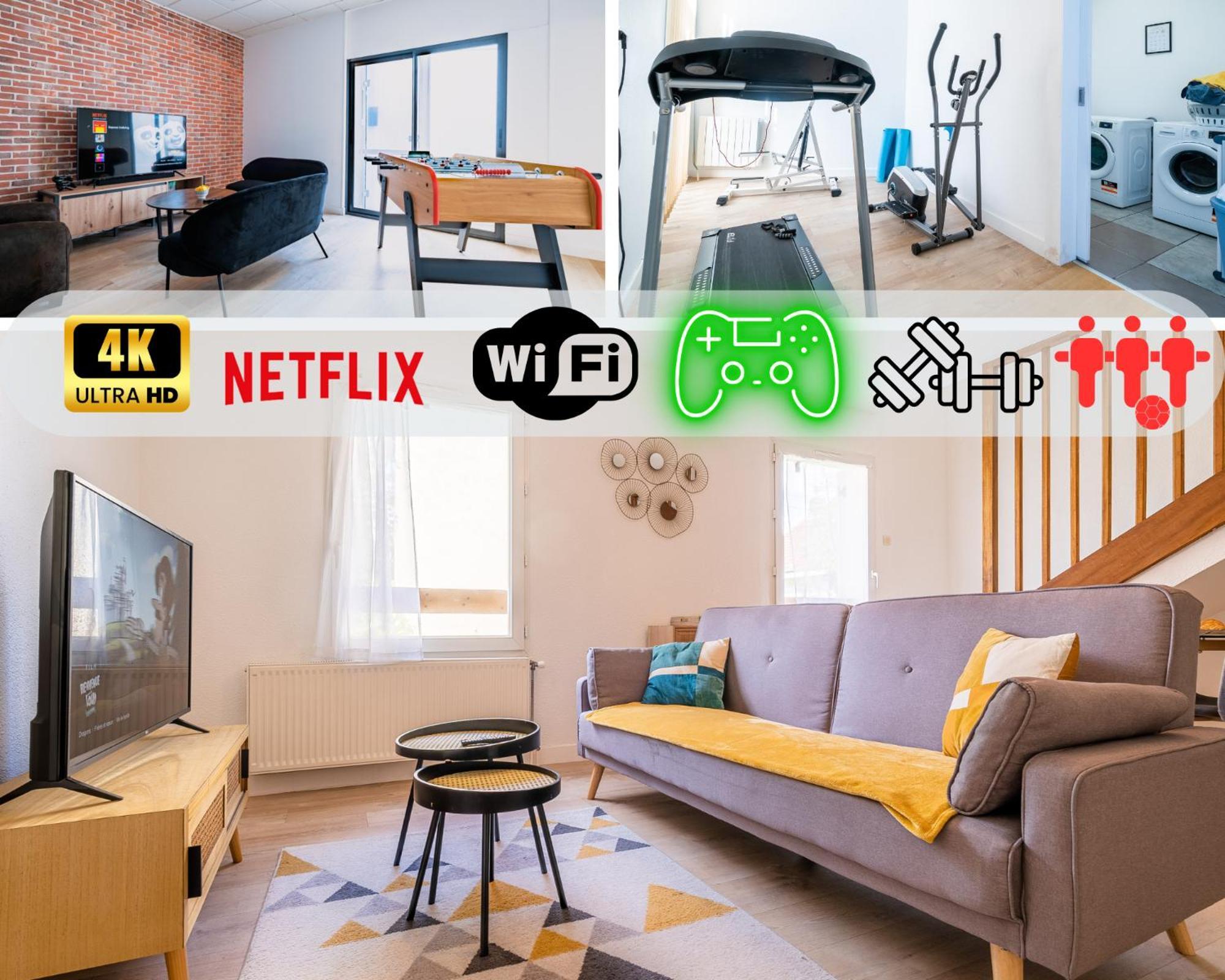 Duplex Lafargue Game Room Baby Foot Salle De Sport Jeux De Societe ลิมอจส์ ภายนอก รูปภาพ